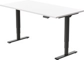 Office Hero® Cosmic Elektrisch - Zit sta bureau in hoogte verstelbaar zwart frame - Game bureau - Computertafel - Werktafel - 120x80 - Wit