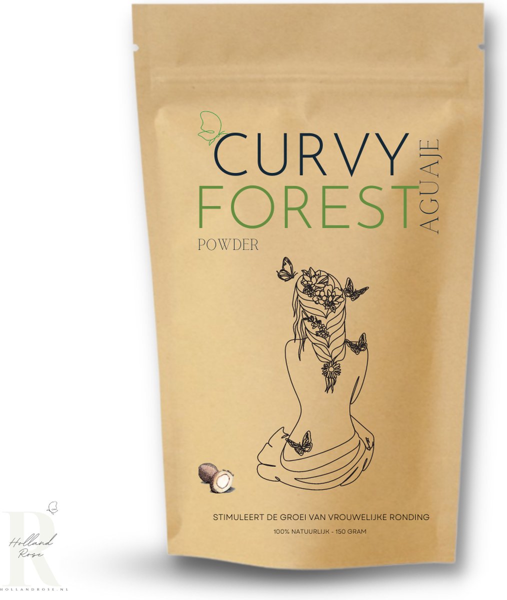 Curvy forest | Burití poeder | Eetlust stimuleren | Gewichtstoename | 100% Natuurlijk | Superfood | Aankomen gewicht | hormonen | PMS | Overgang | Gain weight | Mauritia flexuosa | Aguaje | 150 gram - Holland Rose