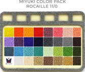 Pack de perles Miyuki rcailles 0 | 31 couleurs de 5 grammes | Y compris un livre électronique gratuit et un tapis de perles
