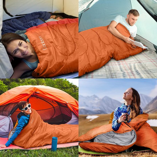 Coolzon Sac de couchage d'extérieur pour camping 3-4 saisons Adultes  Couverture Sac de... | bol