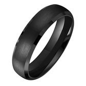 Tom Jaxon heren ring Wolfraam Mat Zwart 6mm-16mm