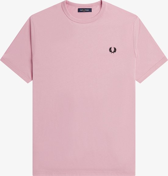 Fred Perry Ringer regular fit T-shirt M3519 - korte mouw O-hals - Chalky Pink - roze - Maat: XS