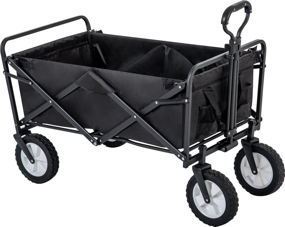 Brasq Trolley Inklapbaar - Plateauwagen 150kg Draagvermogen - Transportkar Staal - Transportwagen