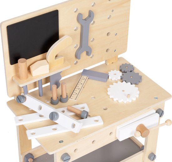 Mamabrum Etabli Enfant en Bois Atelier de Bricolage + de 37 Pièces