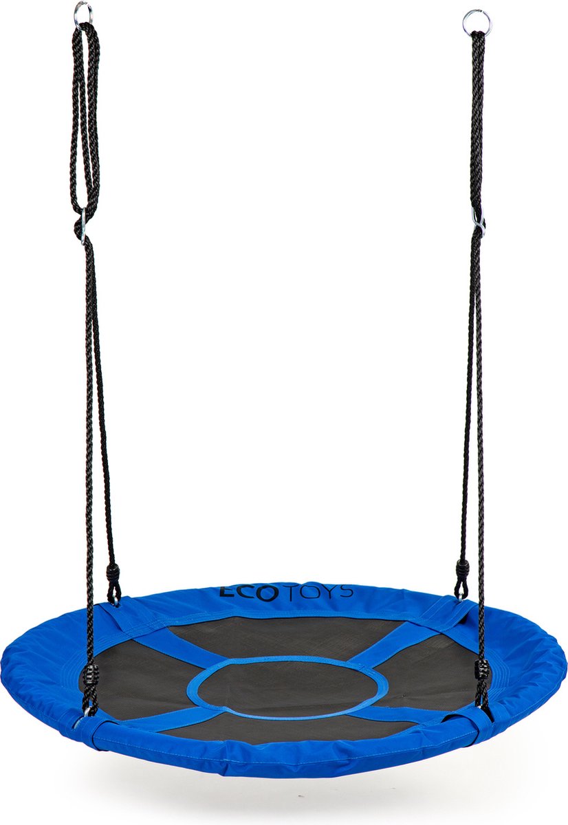 Nestschommel Buitenspeelgoed 100 cm blauw - Slinger schommel- Nest Schommel - Ronde schommel - Ooienvaarsnest -100 kg belasting - Voor kinderen en volwassenen