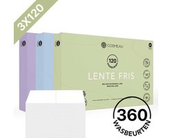 Cosmeau G5 Proefpakket 3x120 Wasstrips - 360 Wasbeurten - Lentefris Lavendel Zeebries - Wasmiddel Voordeelverpakking - Wasvellen - Wasdoekjes - Detergent Sheets