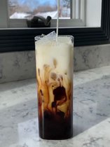 Vierkante Drinkglazen - Set 6 stuks - Waterglazen - Koffiemok - Hittebestendige - Cocktail glazen - Longdrinkglazen - Drink glas - Longdrink