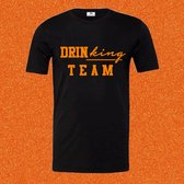 Shirt Koningsdag | Drinking Team | Oranje Kleding | WK Feestkleding dames en heren | Maat M