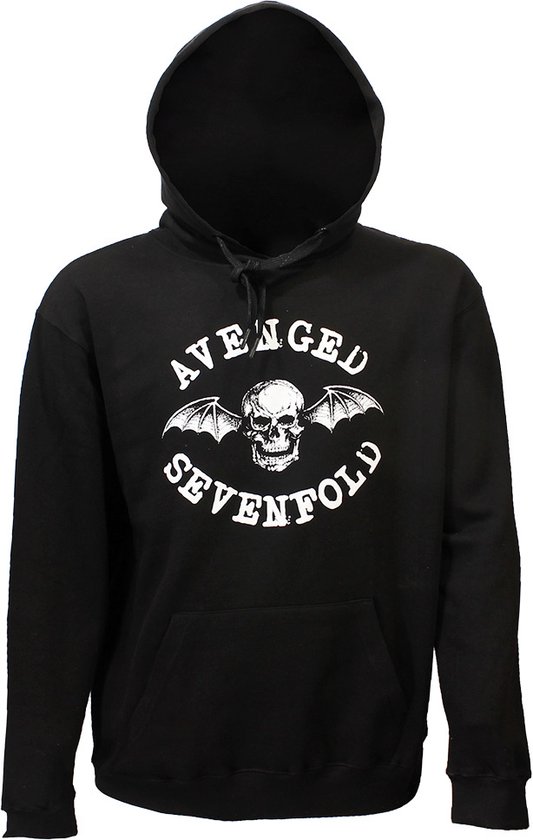 Avenged Sevenfold Death Bat Logo Hoodie Sweater Trui Zwart - Officiële Merchandise