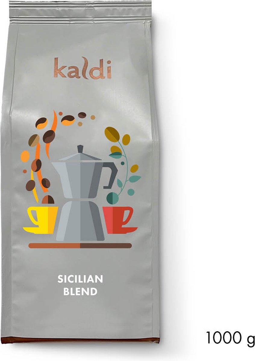 Goedkoopste Kaldi Sicilian Espresso Blend - Koffiebonen 1000 gram Arabica en Robusta blend - Sterkte 9 - Intens & karaktervol