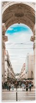 Acrylglas - Gebouw in Lissabon, Portugal - 40x120 cm Foto op Acrylglas (Wanddecoratie op Acrylaat)