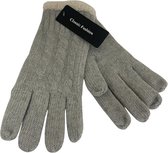 Winter Handschoenen - Dames - Verwarmde - Klassiek lichtgrijs