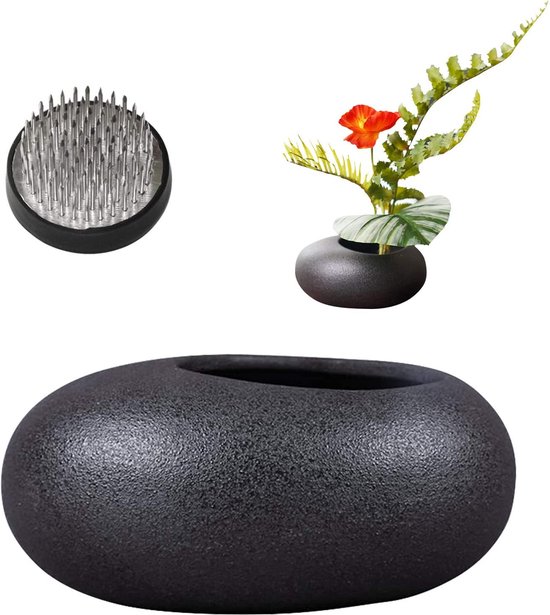PETIT PORTE-GRENOUILLE fleurs rondes Kenzan pour pots couvercle mat