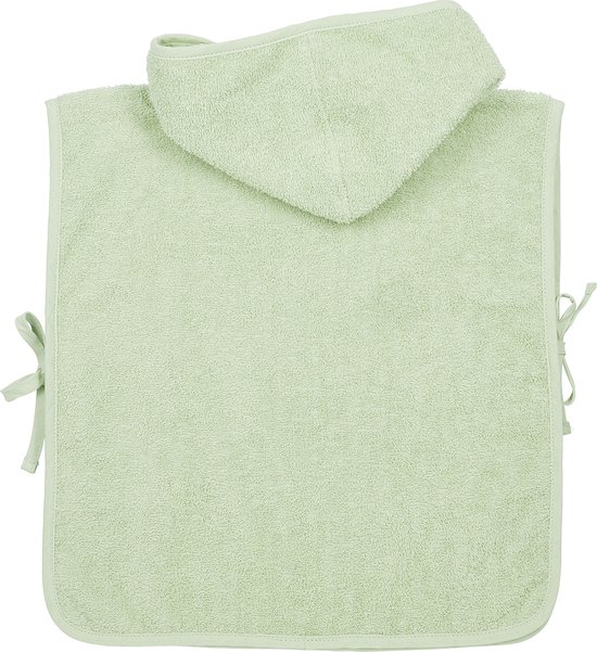 Meyco Baby Uni badponcho - badstof - soft green - 1-3 jaar — afbeelding 3