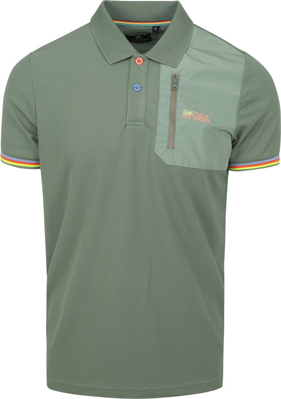 New Zealand Auckland - Polo Rotoehu Groen - Regular-fit - Heren Poloshirt Maat M