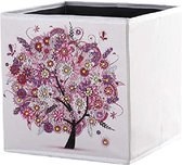 Diamond Painting storage box - opbergmand om zelf nog te painten - Roze Boom