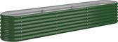 vidaXL - Plantenbak - 224x40x36 - cm - gepoedercoat - staal - groen