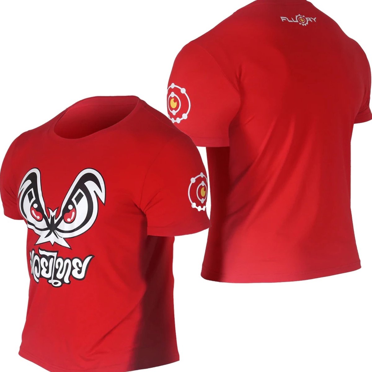 Fluory Bad Eyes Muay Thai Kickboks T-Shirt Rood - XXL