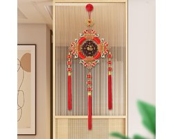 Chinese stijl woonkamer deur hanger/facai fruit acryl ronde zegen hanger/binnen en buiten feestelijke zegen hanger - 吉祥如意福