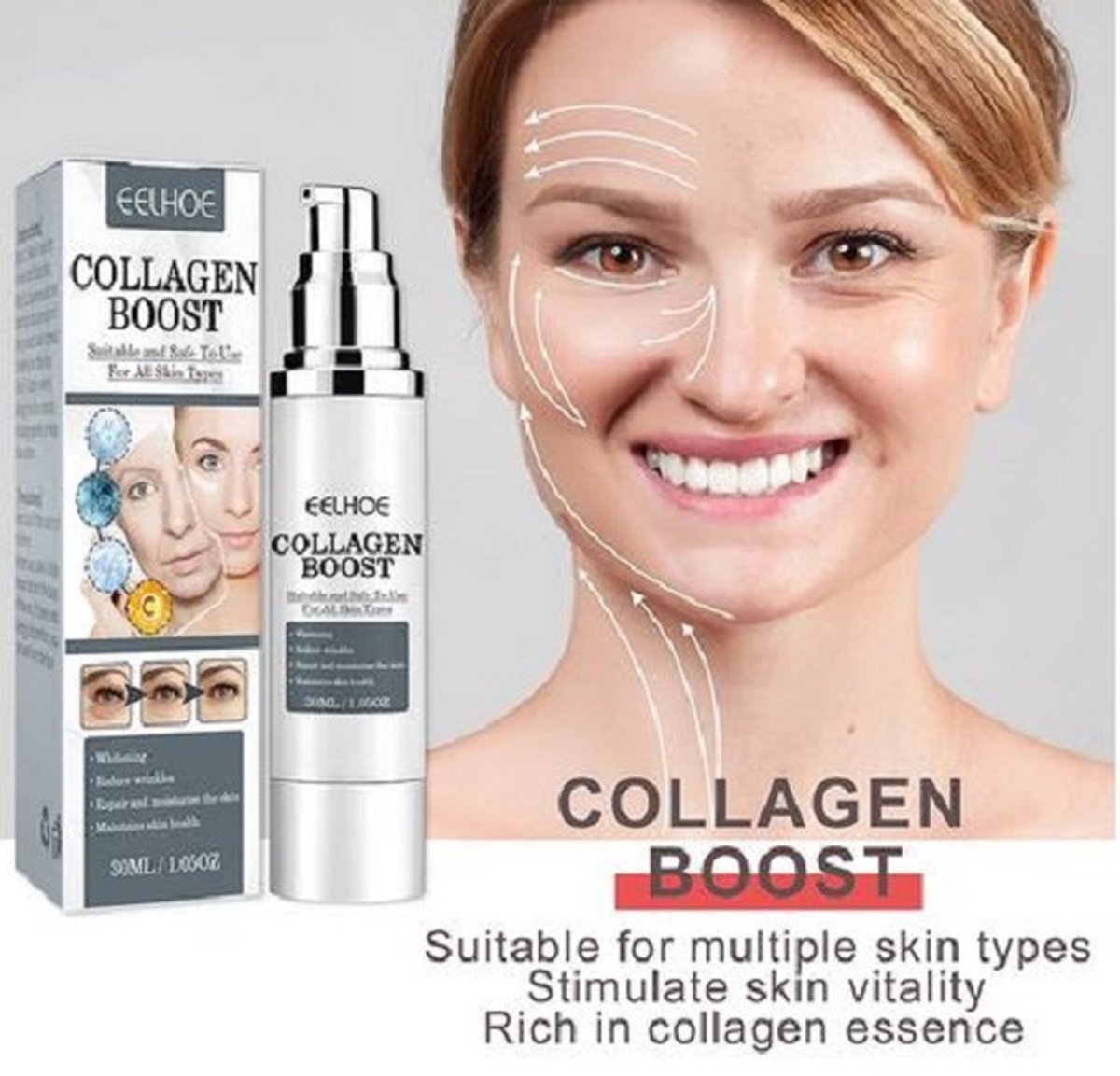 Collageen boost - anti-aging-serum - hyaluronzuur - anti rimpel - gezichts serum tegen veroudering