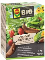 COMPO Bio Anti-Slak - 100% natuurlijk - voor siertuin en moestuin - snelle en lange werking - doos 1 kg (200 m²)