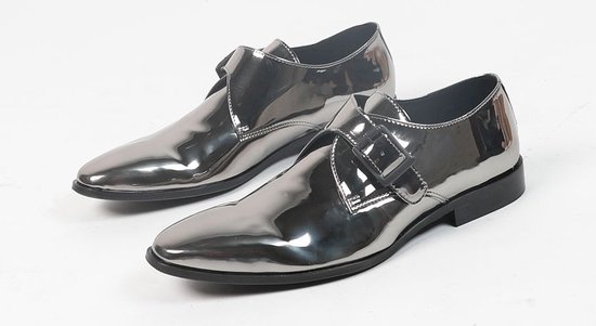 Sacha - Homme - Chaussures à boucle métallisée argent brillant - Pointure  42 | bol.com