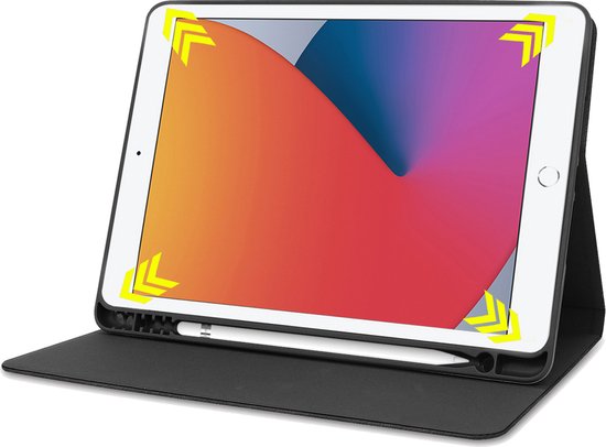 iPad 10.2 2021 Case Book Case Luxe Cover Case With Cutout Apple Pencil - iPad 10.2 2021 Cover Bookcase - Bleu clair