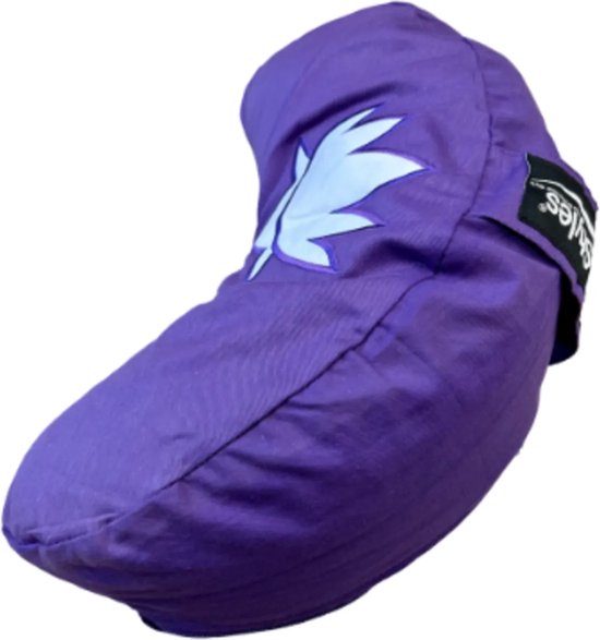 YogaStyles meditatiekussen - halve maan - paars - lotus - Symbolic van YogaStyles — afbeelding 2