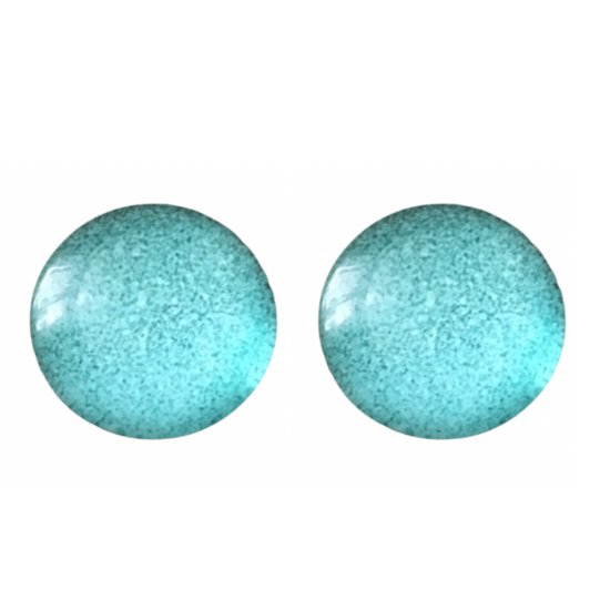 Clip Oorbellen-Turquoise-Veerle- 2.5 cm-Geen gaatjes-Charme Bijoux