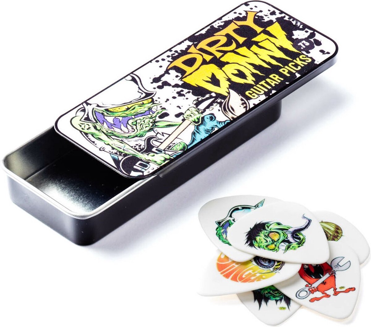 Dunlop Dirty Donny opbergblikje met plectrums 0.60 mm