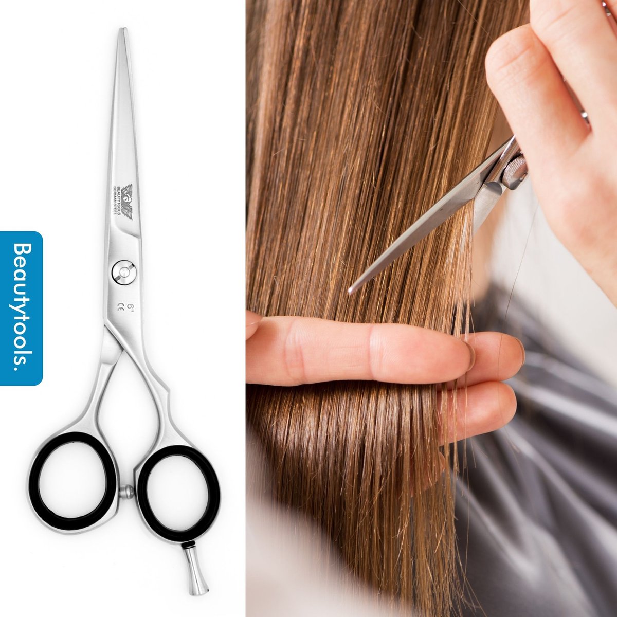 Beautytools PREMIUM LINE Kappersschaar/Professionele Knipschaar Rechtshandig - Silver SliceCut (6 Inch)