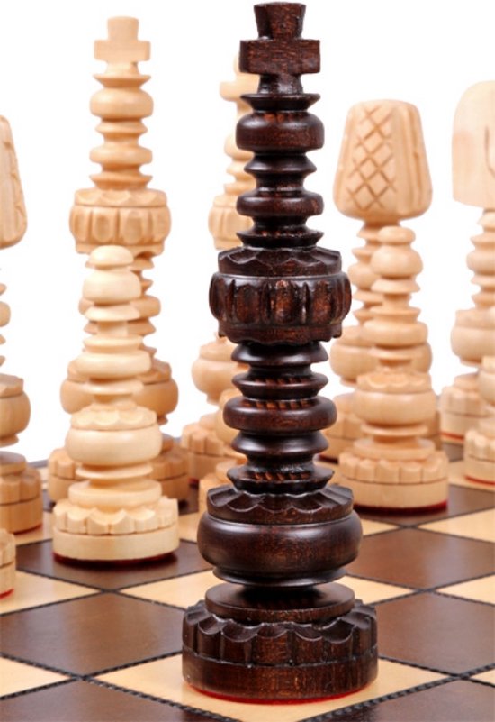 Thumbnail van een extra afbeelding van het spel Mars schaakset - Opklapbaar Decoratieve Schaakbord met Schaakstukken - Koning 160mm - Schaakbord 600x300