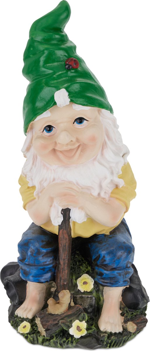 Relaxdays tuinkabouter met bijl - tuinbeeld - vlijtige kabouter ...