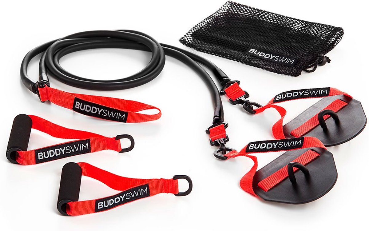 Buddyswim Super Stroke Dryland 2.0 Weerstandsband Rood,Zwart Heavy
