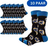 Winkrs - Volleybal sokken - Grappige sport sokken met volleyballen - Heren maat 41/46 - 10 paar sokken