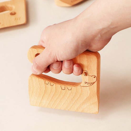Couteau enfant Montessori en bois édition Crocodile - Couteau de chef  Kinder 