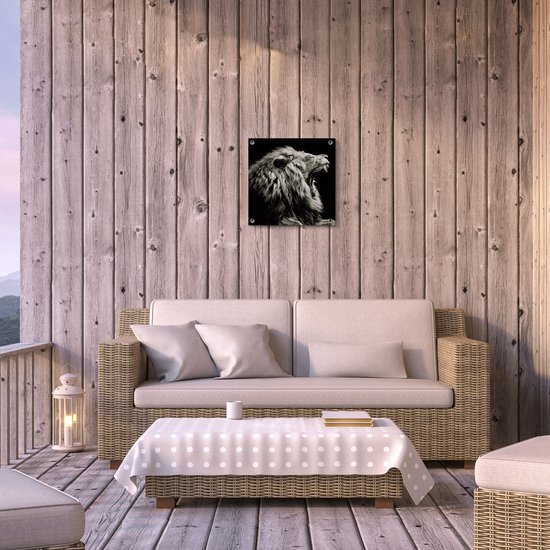 Affiche jardin Gards - 40x40 cm - Toile jardin - Décoration de jardin - Décoration murale extérieur - Tableau jardin