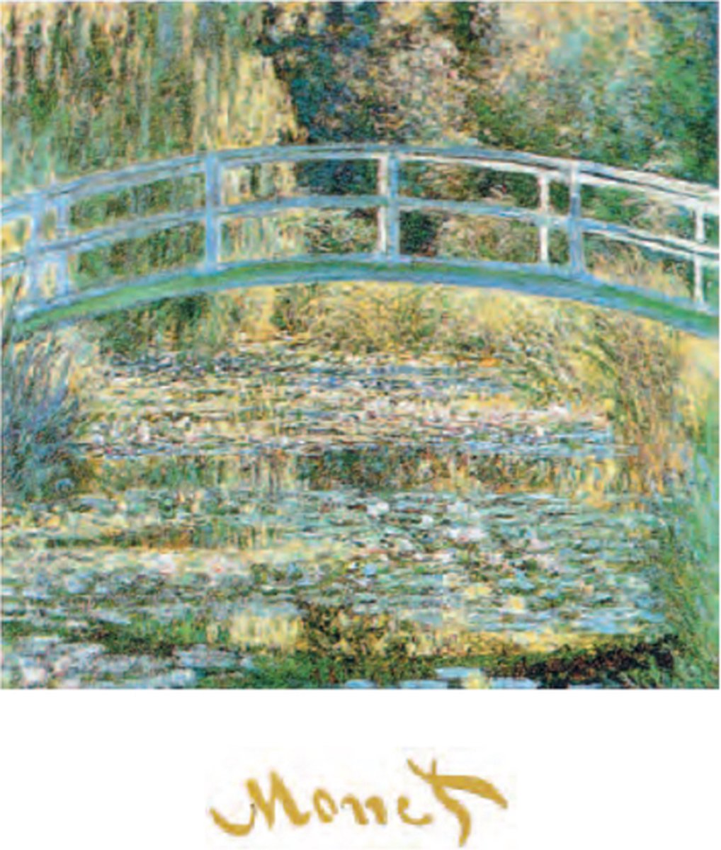 Catch Projecten Mini kunstposter - Claude Monet - De waterlelievijver - 24x30 cm Multicolor
