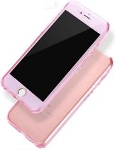 iPhone SE / 5 / 5S Full protection siliconen roze transparant voor 100% bescherming