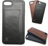 iPhone 6/6S Luxe Backcover zwart / Telefoonhoesje / Hoesje met vakje voor pasje