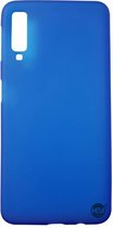 Samsung A7 2018 SM-A750 siliconenhoesje Blauw Siliconen Gel TPU / Back Cover / Hoesje