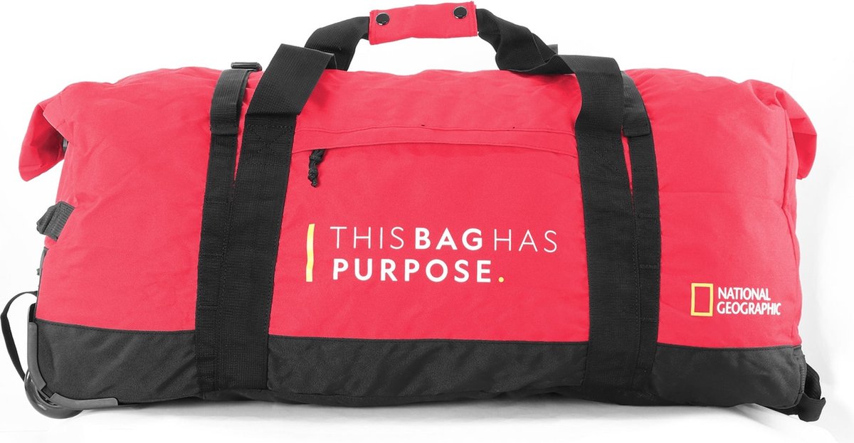 National Geographic Opvouwbare Reistas met wielen / Weekendtas - Vegan - 92 Liter (L) - Pathway - N10444 - Rood - Rood