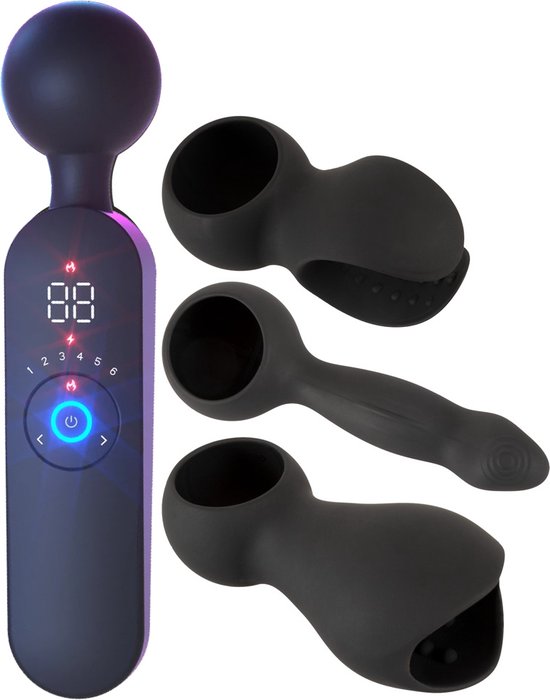 Vibromasseur Lusty Wand avec 3 accessoires - 12 modes de vibration  silencieux en 6... | bol