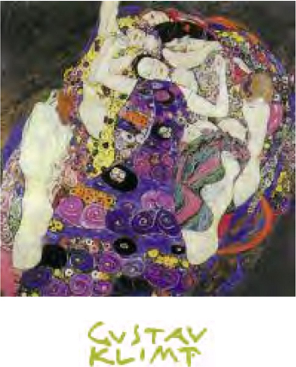 Catch Projecten Mini kunstposter - Gustav Klimt - Die Jungfrau - The Virgin - 24x30 cm Multicolor