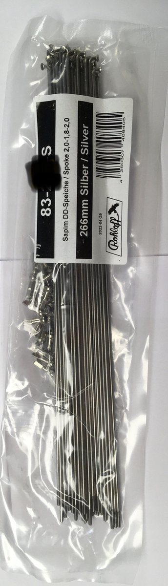Rohloff spakenset zilver 266 mm