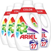 Lessive liquide Ariel Power Color - Pack économique - 108 lavages (4 x 27)