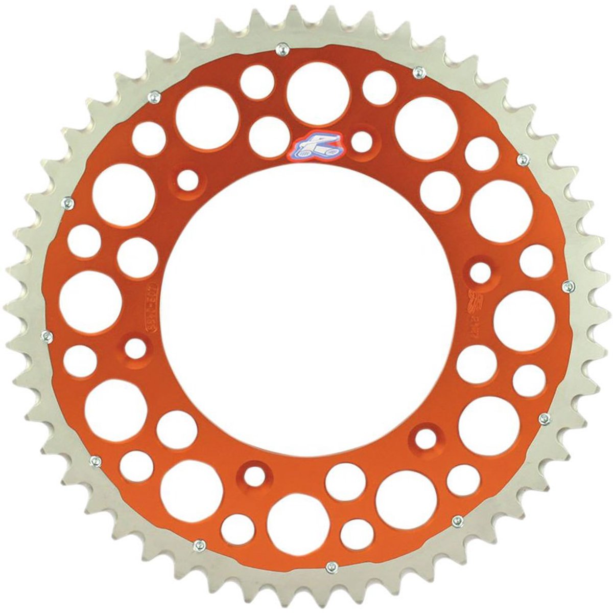 Renthal 2240-520 Grooved Twinring Achtertandwiel Oranje 50t