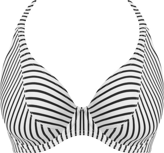 Freya JEWEL COVE UW HALTER BIKINI TOP Dames Bikinitopje - Stripe Black - Maat 85D (EU)