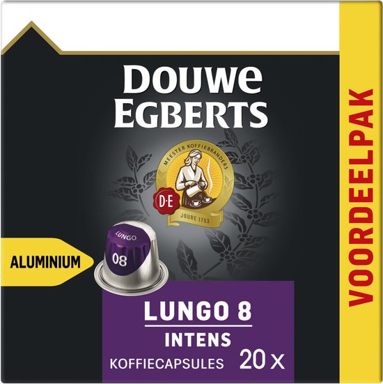 Douwe Egberts Lungo Intens Koffiecups - Intensiteit 8/12 - 10 x 20 capsules  | bol.com