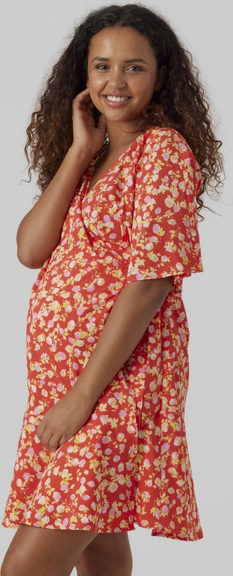 MAMA.LICIOUS VMMFIE FAME 2 4 SHORT WRAP DRESS WVN Dames Jurk Maat S bol